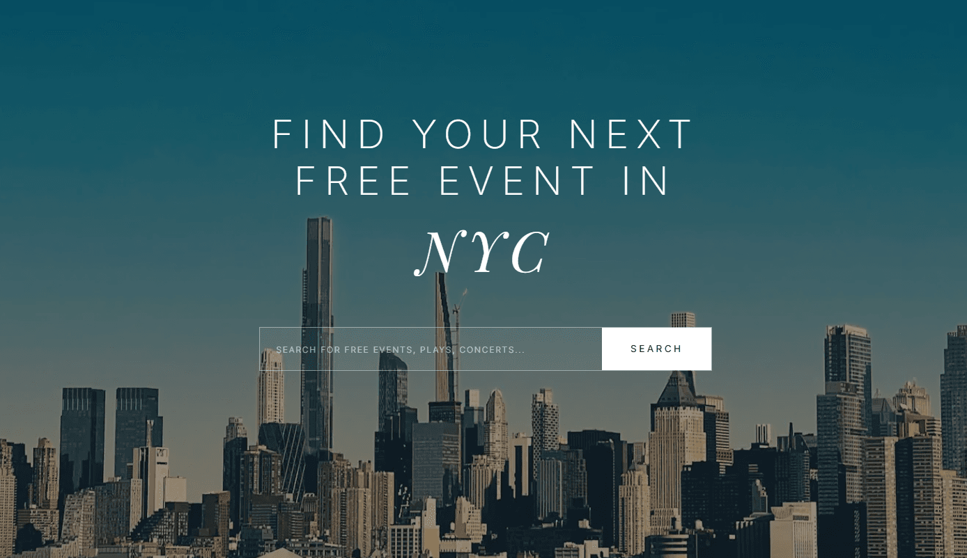 Free NYC Events, screenshot